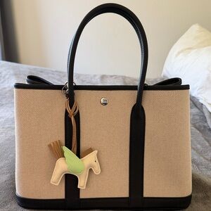 Elegant Black and Cream Tote Bag